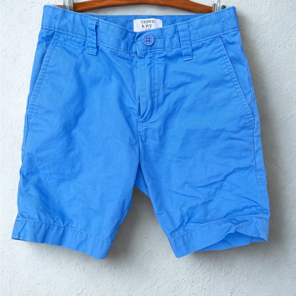 Crown & Ivy Boys Vibrant Blue Flat Front Shorts